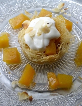 KATAIFI WITH HONEYED PUMPKIN AND YOGURT