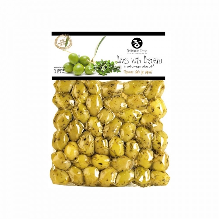 delicious crete olives with oregano